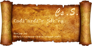 Császár Sára névjegykártya